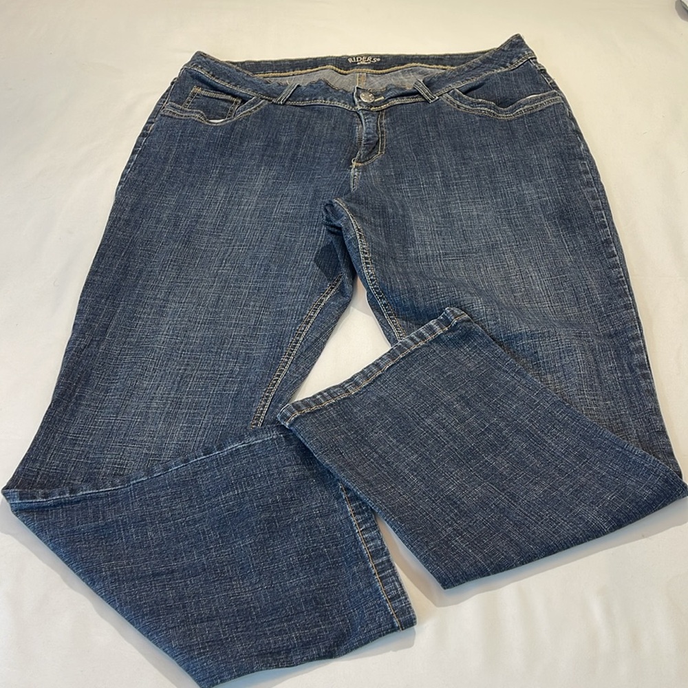 LEE, RIDERS BY LEE WOMENS SIZE 18 W PETITE Stylish Blue Denim Jeans